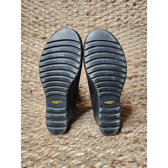 Keen Kate Womens Mid Boots Size 7.5 Black Leather Zip Fashion Ankle Biker - Picture 12 of 13